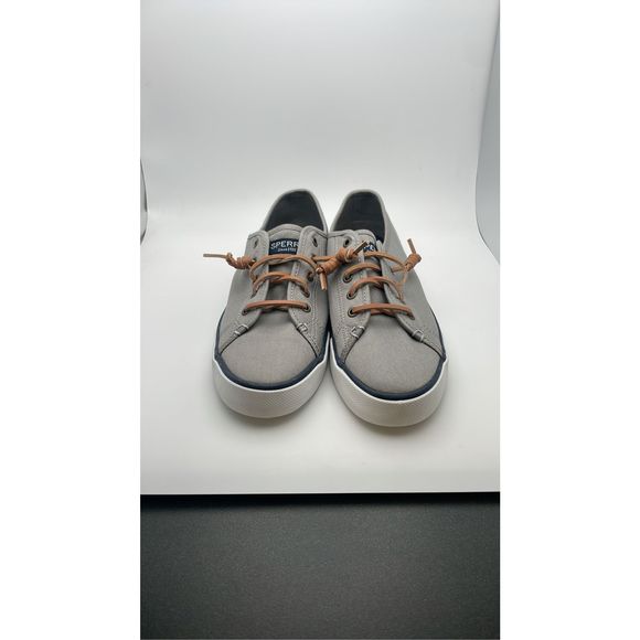 SPERRY ⛵️Women Sneaker SIZE 8 GREY/NAVY BLUE - Picture 3 of 5